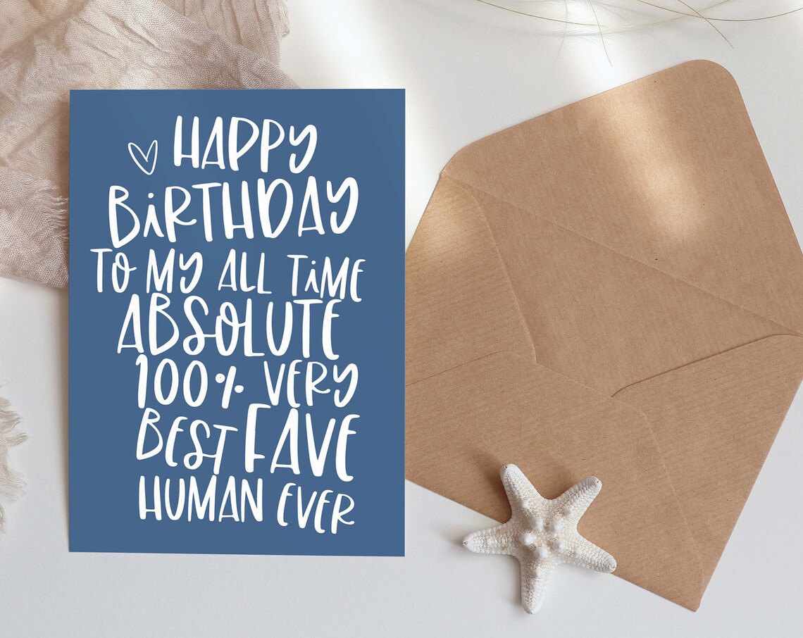 Happy Birthday To My Favourite Human Greeting Card - Image 4