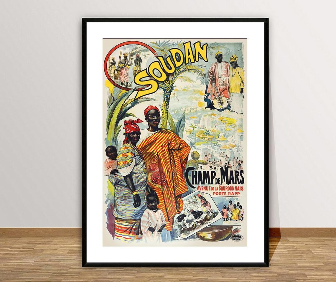 Soudan Champ de Mars Porte Rapp Paris Exposition Vintage Africa Poster - Image 2