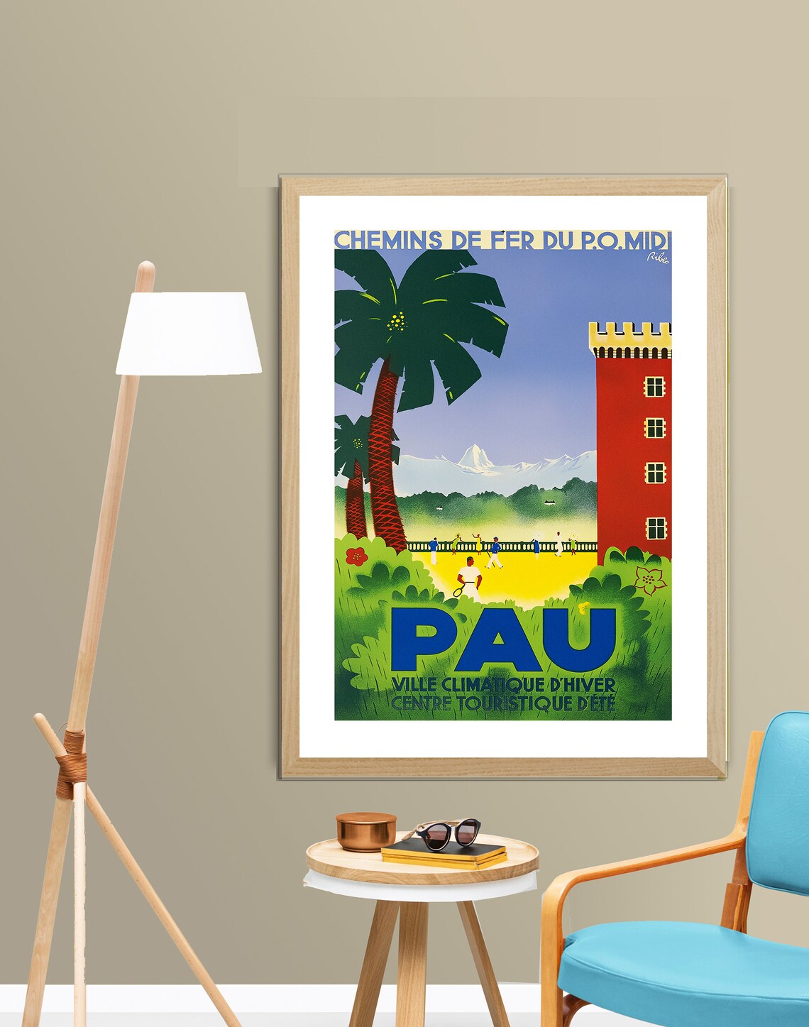 Pau France Vintage Travel Poster, Travel Poster - Image 2