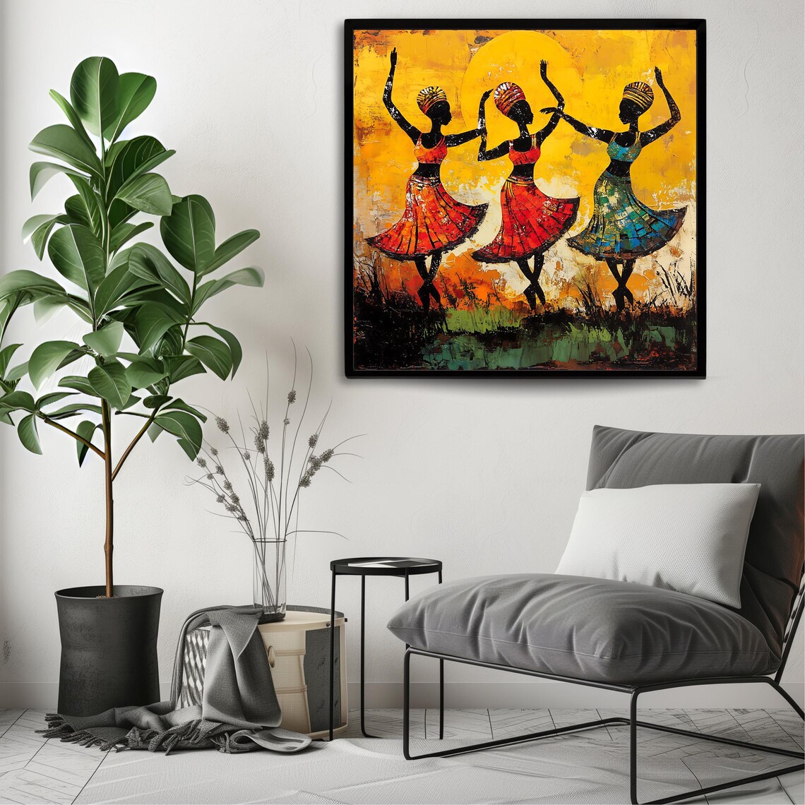 African Dance Art Print, Tribal Cultural Decor - Image 3