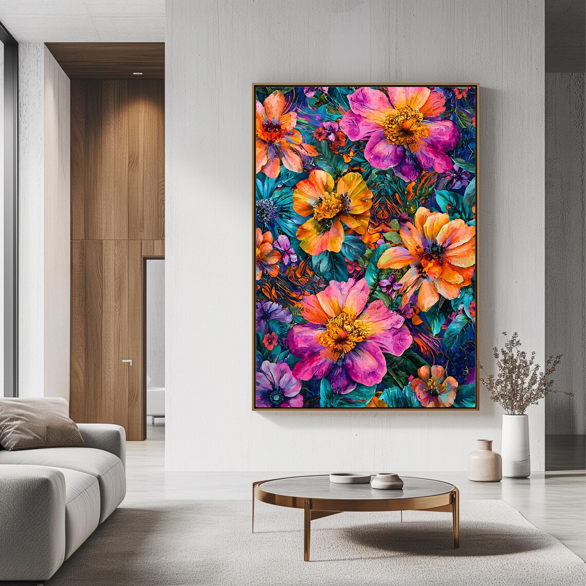 Bold Floral Abstract Botanical Wall Art Print - Image 3
