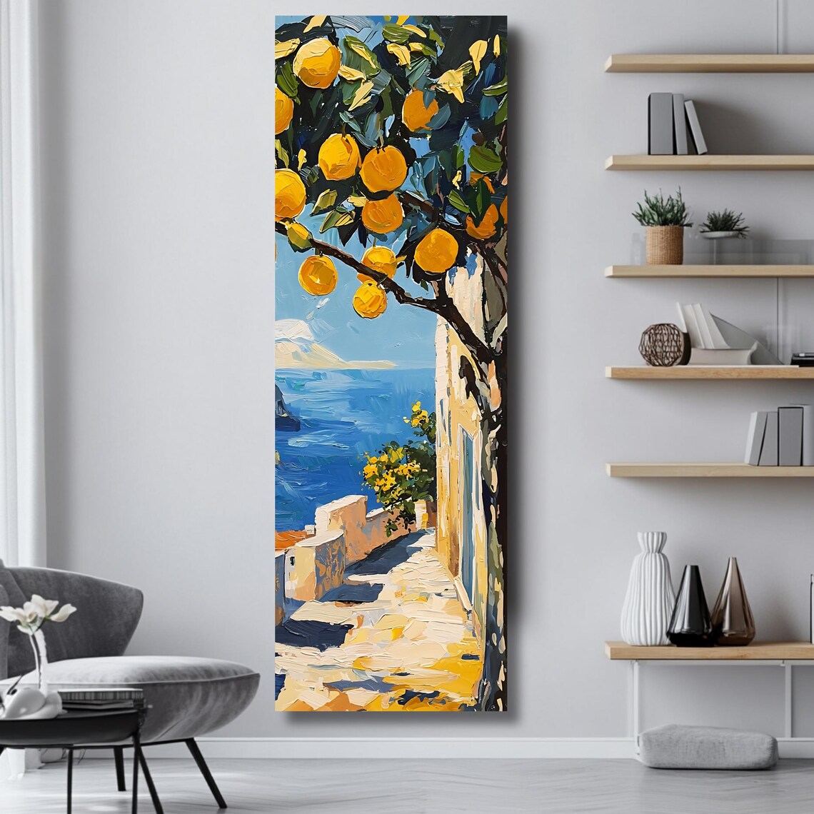 Amalfi Coast Lemon Travel Poster, Italian Art Print - Image 4