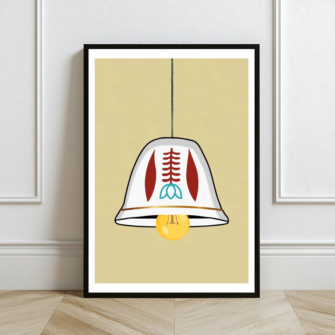Lebanese Coffee Cup Lamp Art Print Unique Middle Eastern Wall Decor Arabic Cultural Poster Home Artwork - Image 2