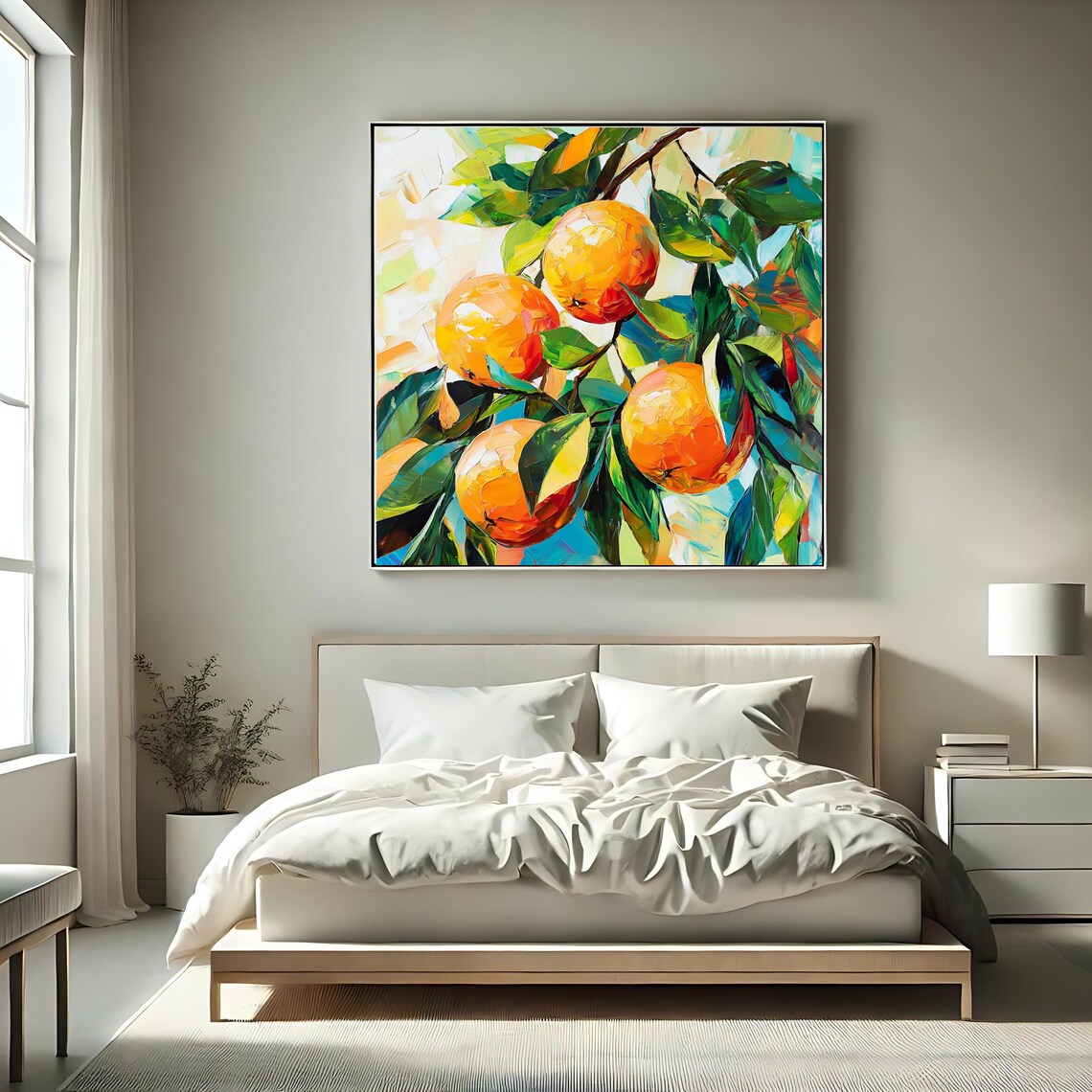 Orange Tree Modern Fruit Art Print, Kitchen Decor - Image 2