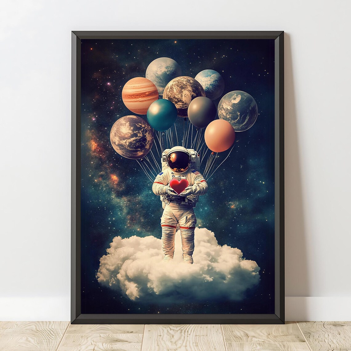 Astronaut Surreal Space Art, Modern Decor - Image 2