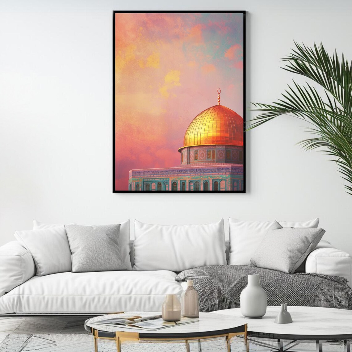 Golden Dome Of The Rock At Sunset Jerusalem Islamic Art Poster - Image 4
