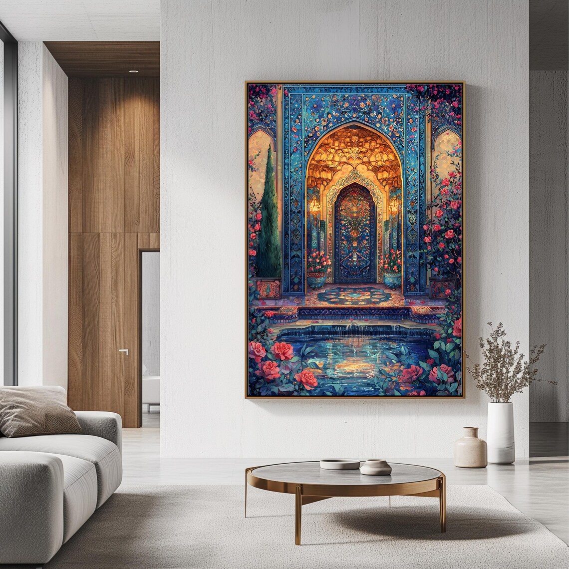 Moroccan Courtyard Islamic Architecture Art Print - Image 3