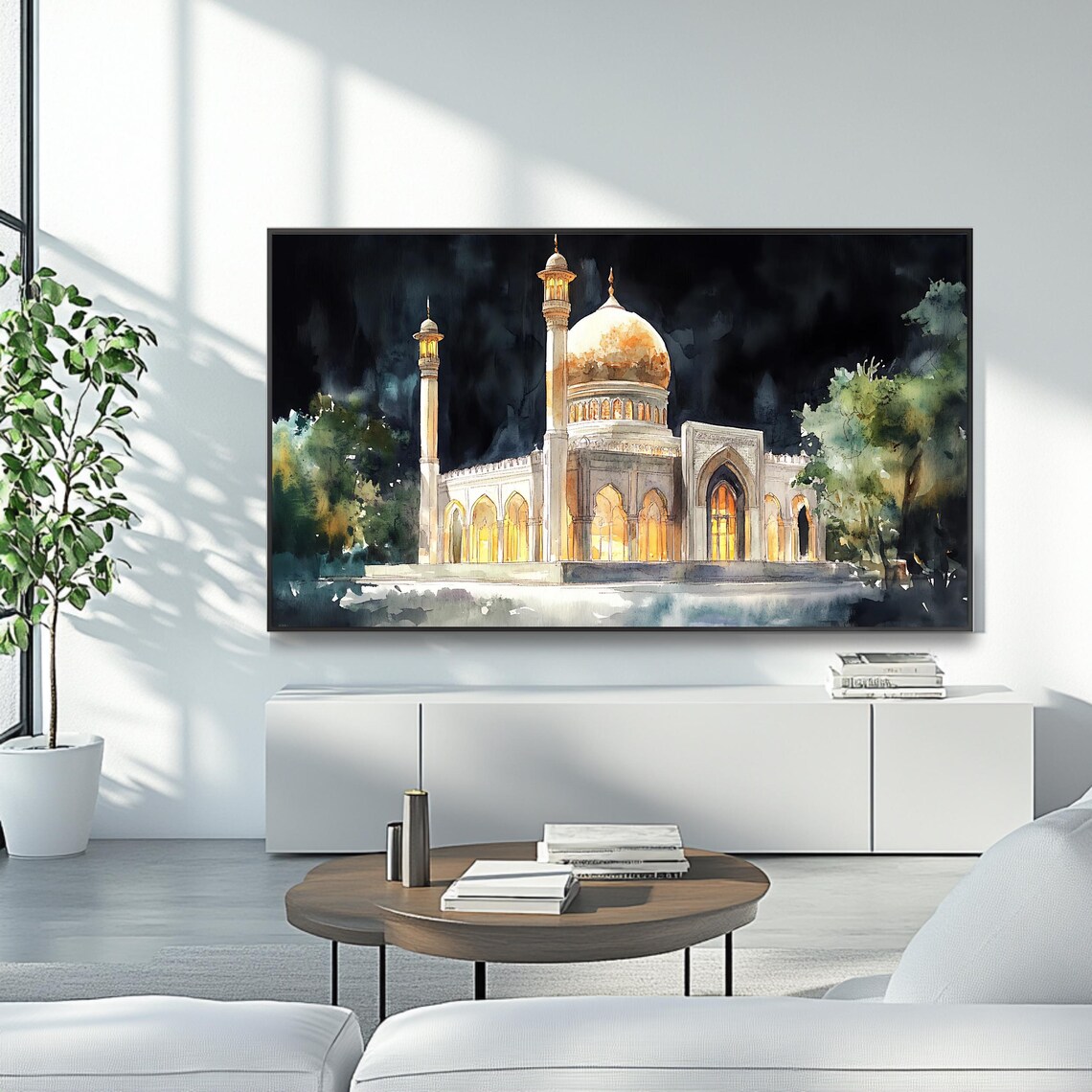 Night Mosque - Islamic Architecture Art Print - Image 4