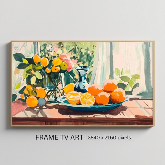 Frame Tv Art Fresh Citrus Still Life Vibrant Kitchen Decor For Frame Tv Colorful Fruit Tv Art Art