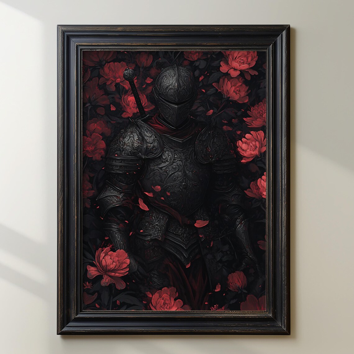Dark Knight Gothic Medieval Warrior Art Print