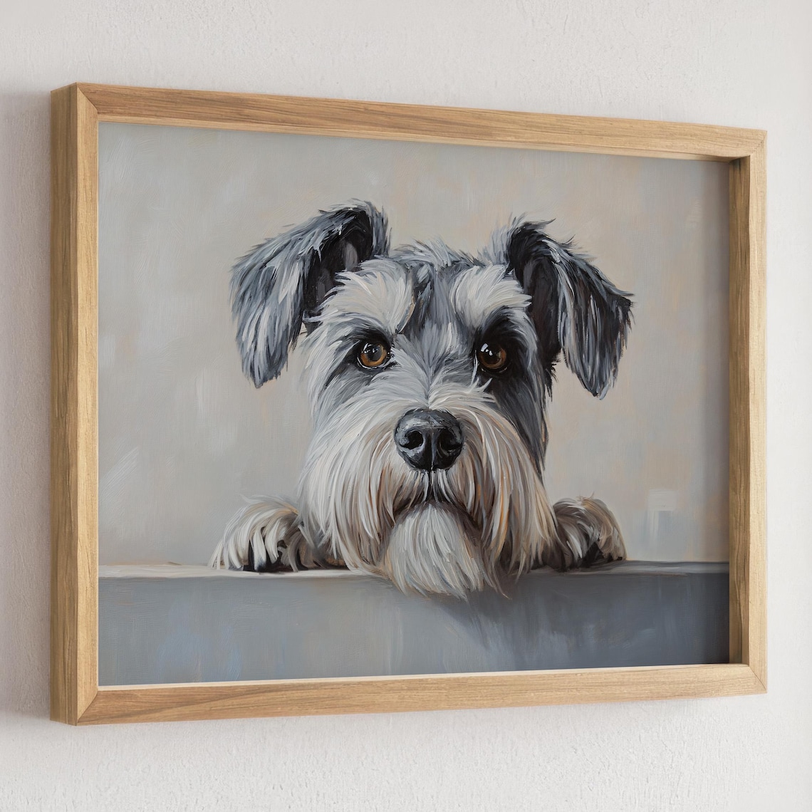 Miniature Schnauzer Cute Dog Portrait Art Print - Image 2
