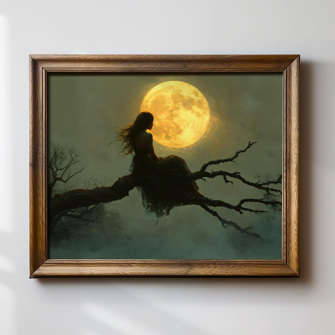 Moonlit Silhouette Art Print, Mystical Night Decor - Image 3