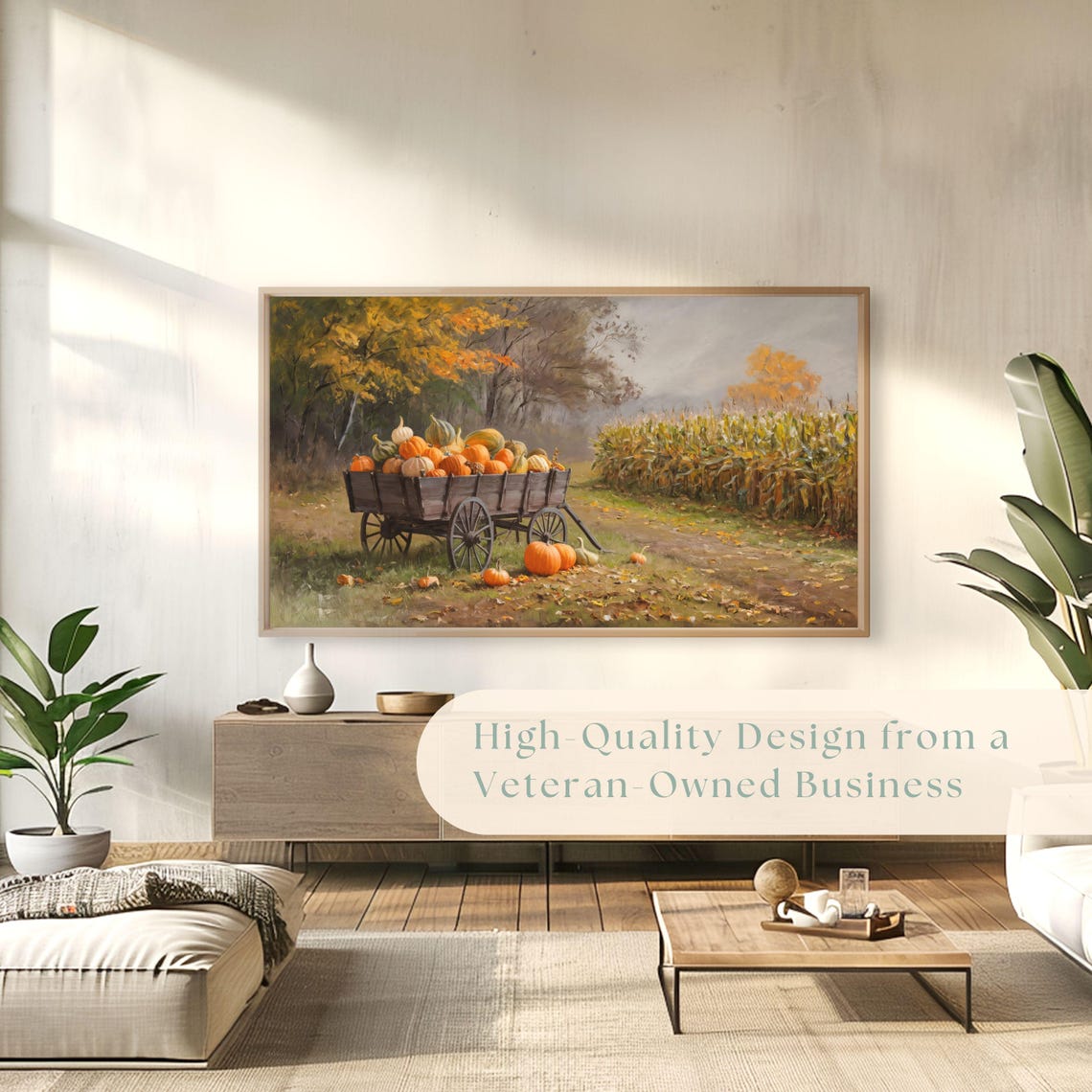 Rustic Wagon Loaded with Pumpkins Gourds Autumn Harvest Poster - Image 4