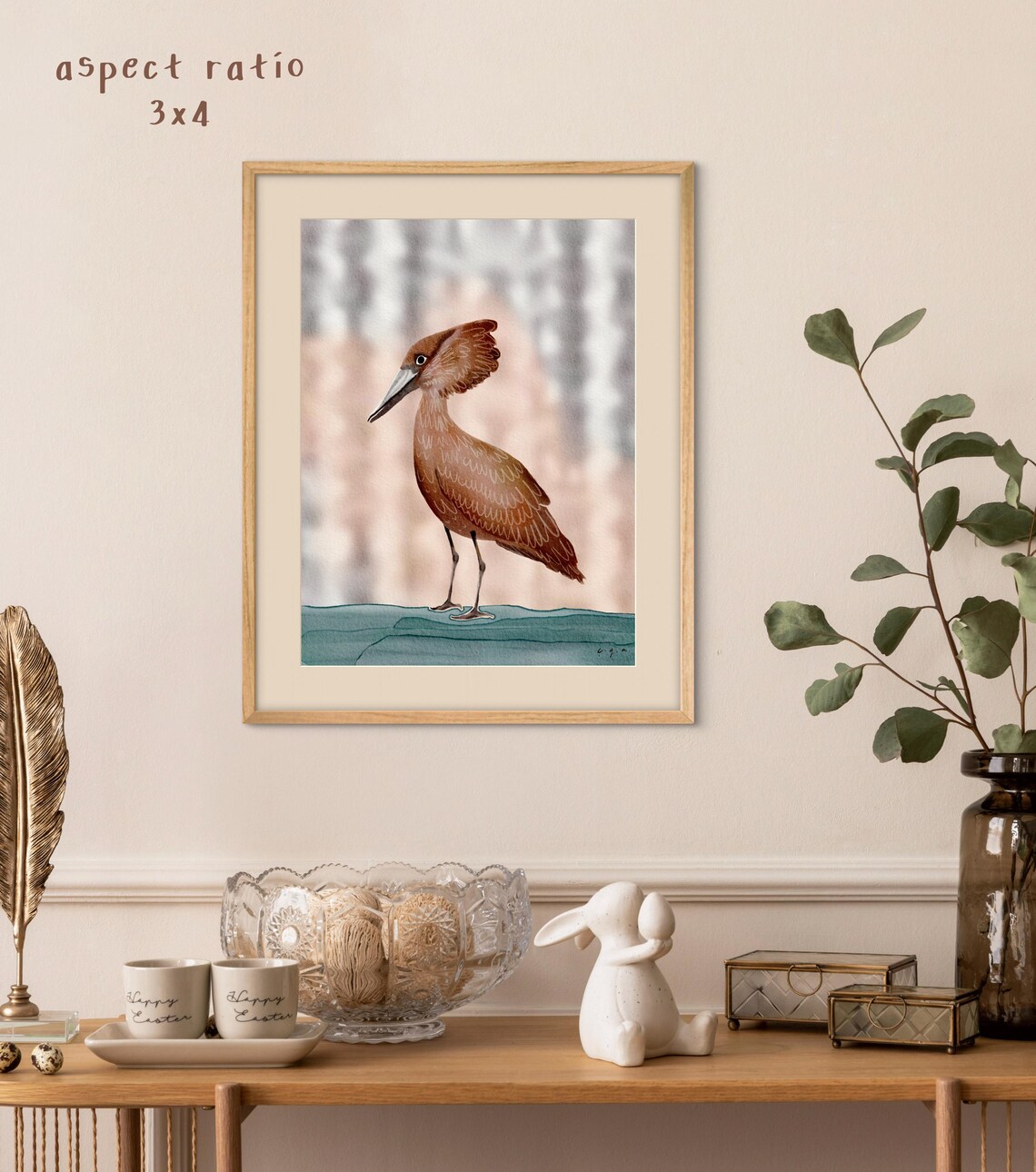 Hamerkop Scopus Umbretta, African Bird Art Print - Image 3