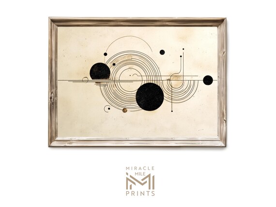 Minimalist Ink Abstract Wall Art Modern Neutral Black Line Drawing Decor Japandi 210