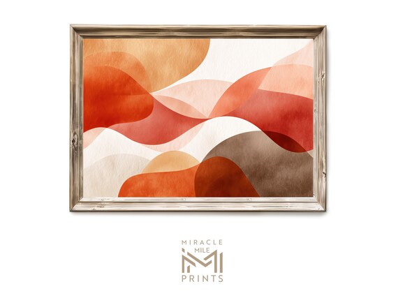 Organic Shape Abstract Wall Art Modern Neutral Bold Minimal Decor Contemporary 218