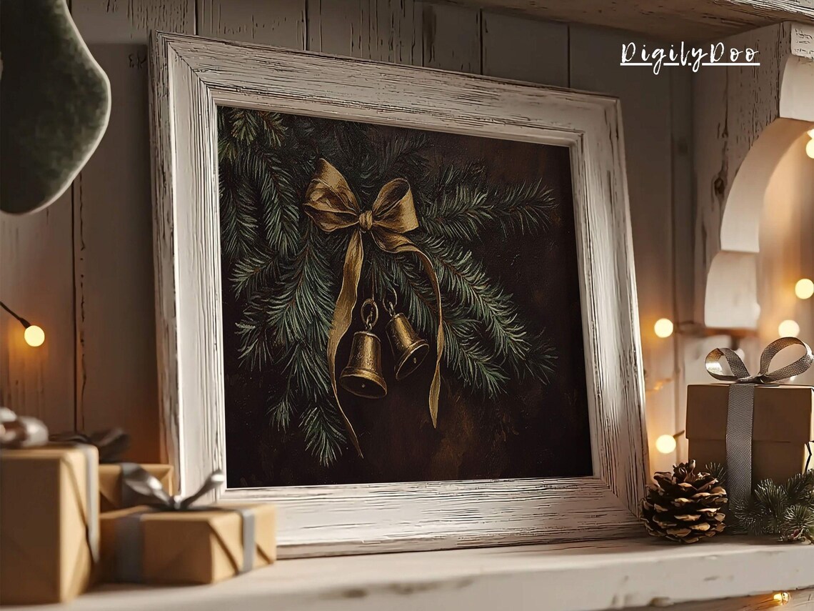 Christmas Pine Tree Winter Holiday Art Print - Image 2