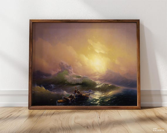 Ninth Wave Framed Print Ivan Aivazovsky 1850 Maritime Art Nautical Decor Ocean Wall Art Coastal Decor