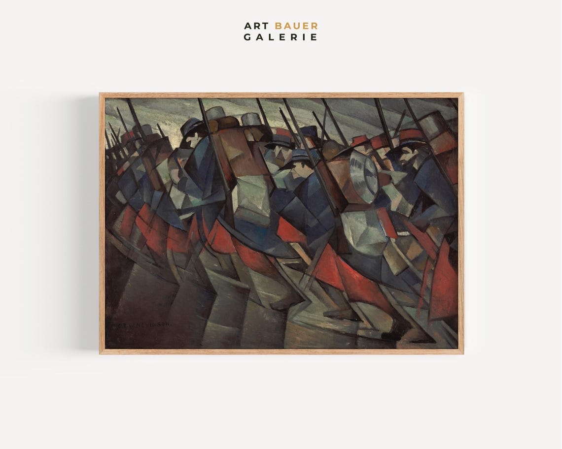 Christopher Nevinson Returning To The Trenches 1914 WWI March Poster - Image 5