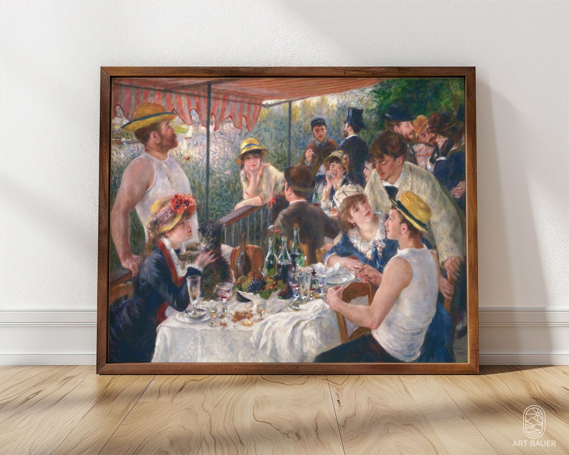 Auguste Renoir Luncheon Of The Boating Party 1881 Renoir Artwork Wall Art French Home Decor Antique Painting Framed Art