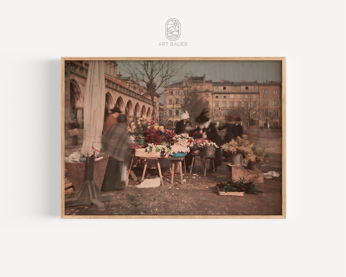 Market Square In Krakow Poland 1915 Krakow Wall Art Market Square Print Vintage Photo Print Poland Poster Poster Print