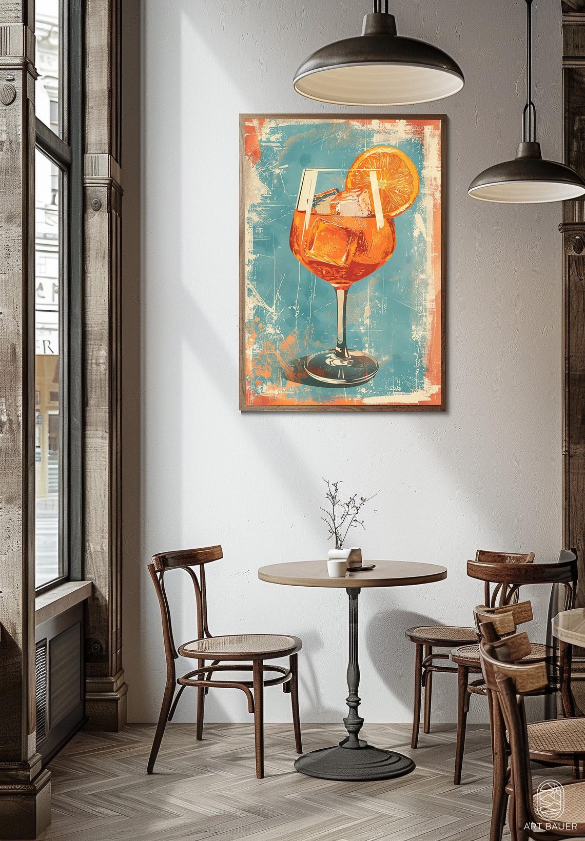 Aperol Spritz Orange Cocktail Vintage Style Retro Bar Kitchen Poster - Image 5