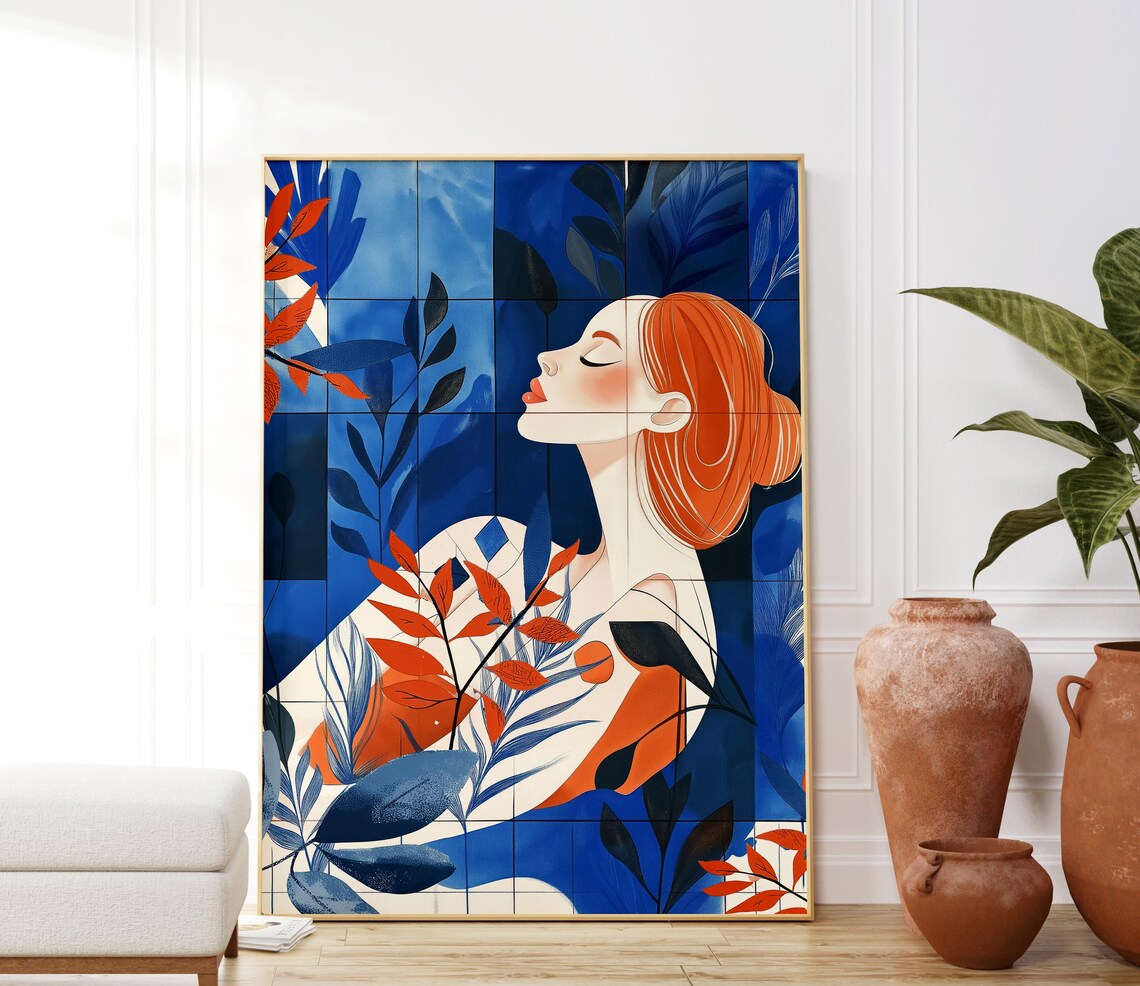 Abstract Botanical Leaves And Shapes Art Print