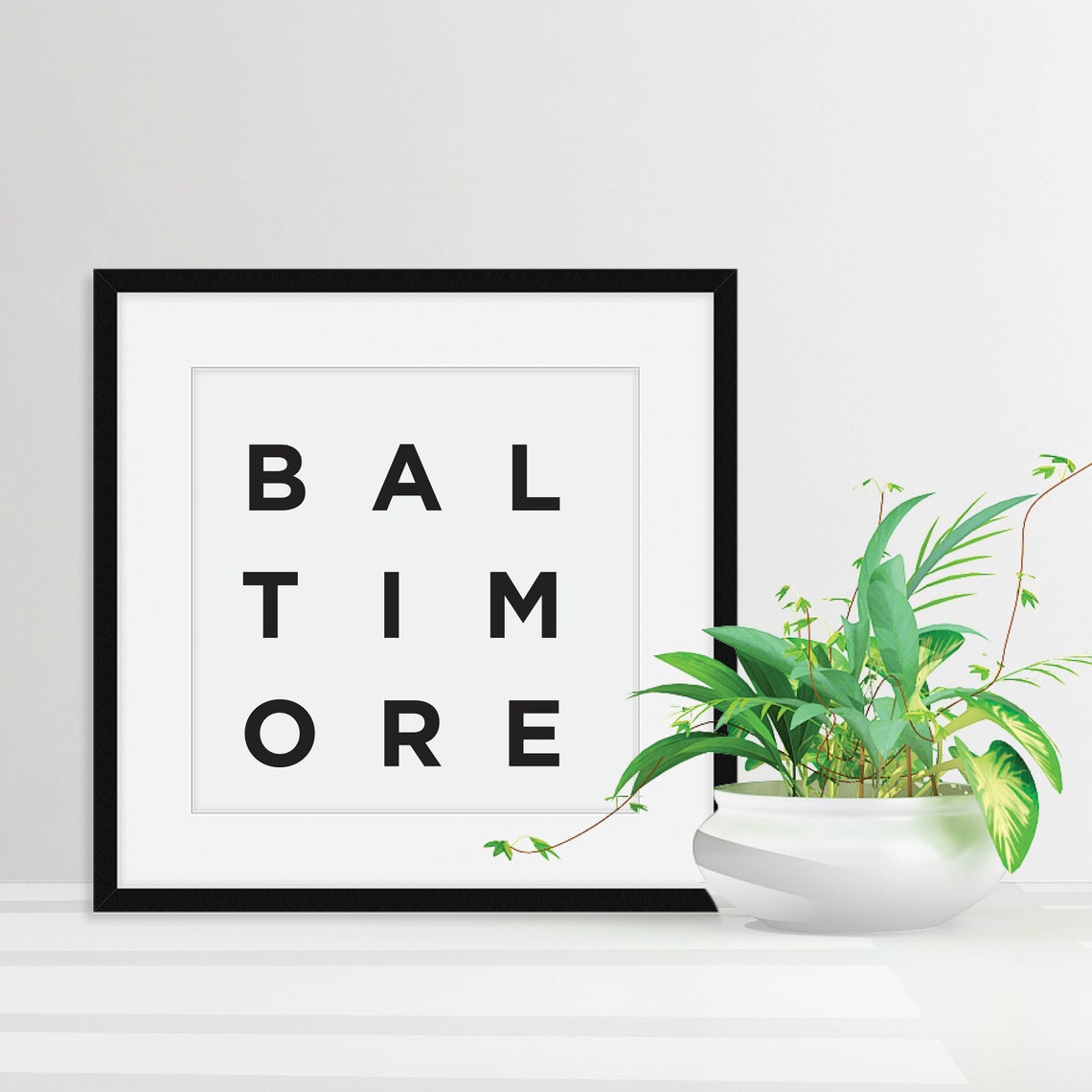California Bold Minimalist Typography Stacked Letter Gallery Wall Art - Image 2