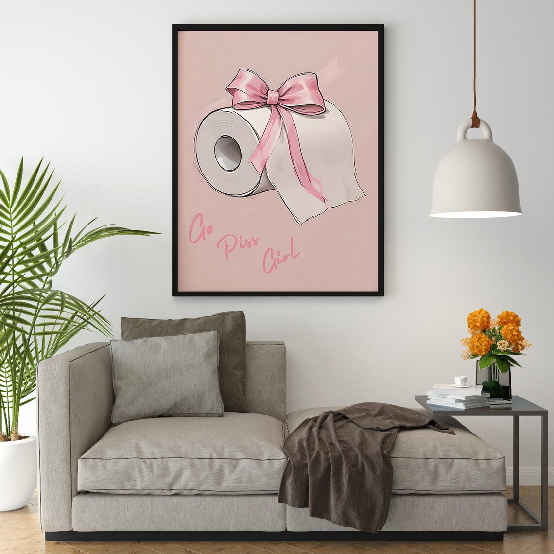 Go Piss Girl Funny Bathroom Poster, Dorm Decor - Image 4