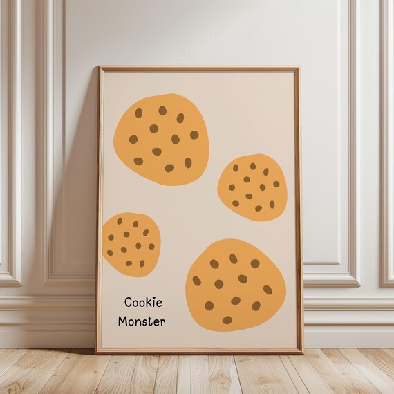 Minimalist Cookie Art Poster Modern Kitchen Decor
