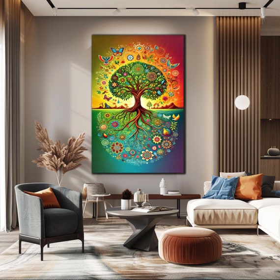 Tempered Glass Wall Art Tree Of Life Glass Tree Of Life Design Large Wall Art Wall Hangings Butterflies And Colors Custom Design