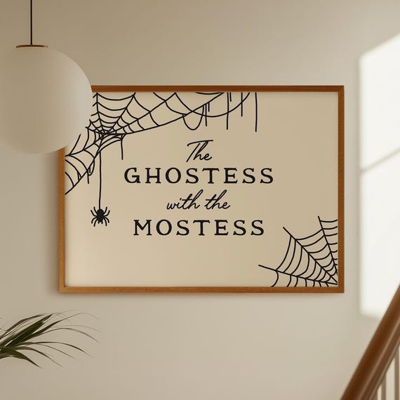 Halloween Wall Art Ghostess With The Mostess Whimsigoth Decor Spooky Gothic Home