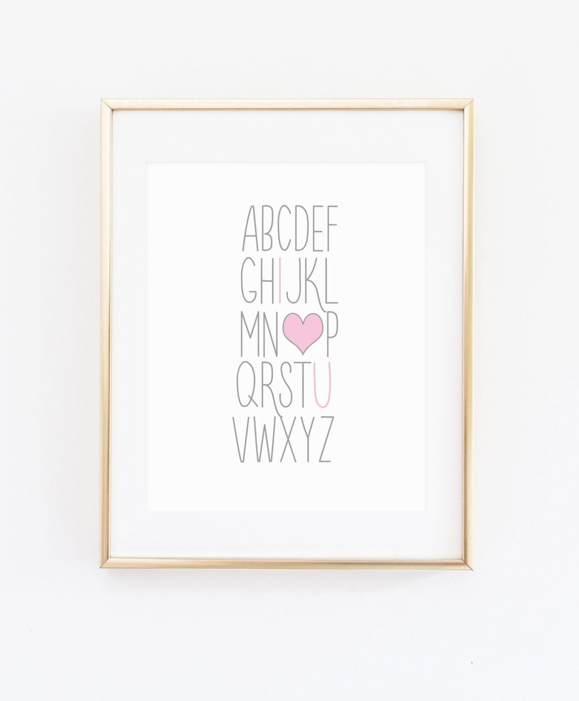 Modern Alphabet ABC Nursery Art Print