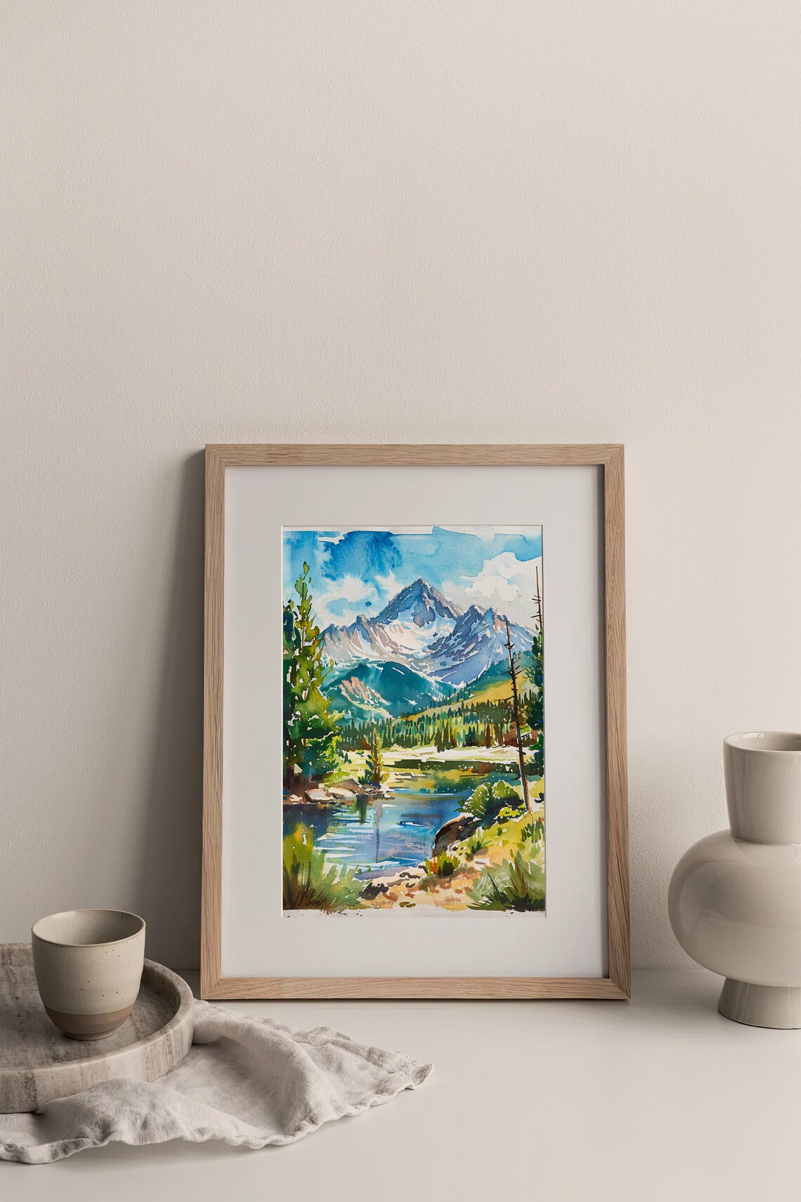 Rocky Mountains Forest Watercolor Art Print, Colorado - Image 3