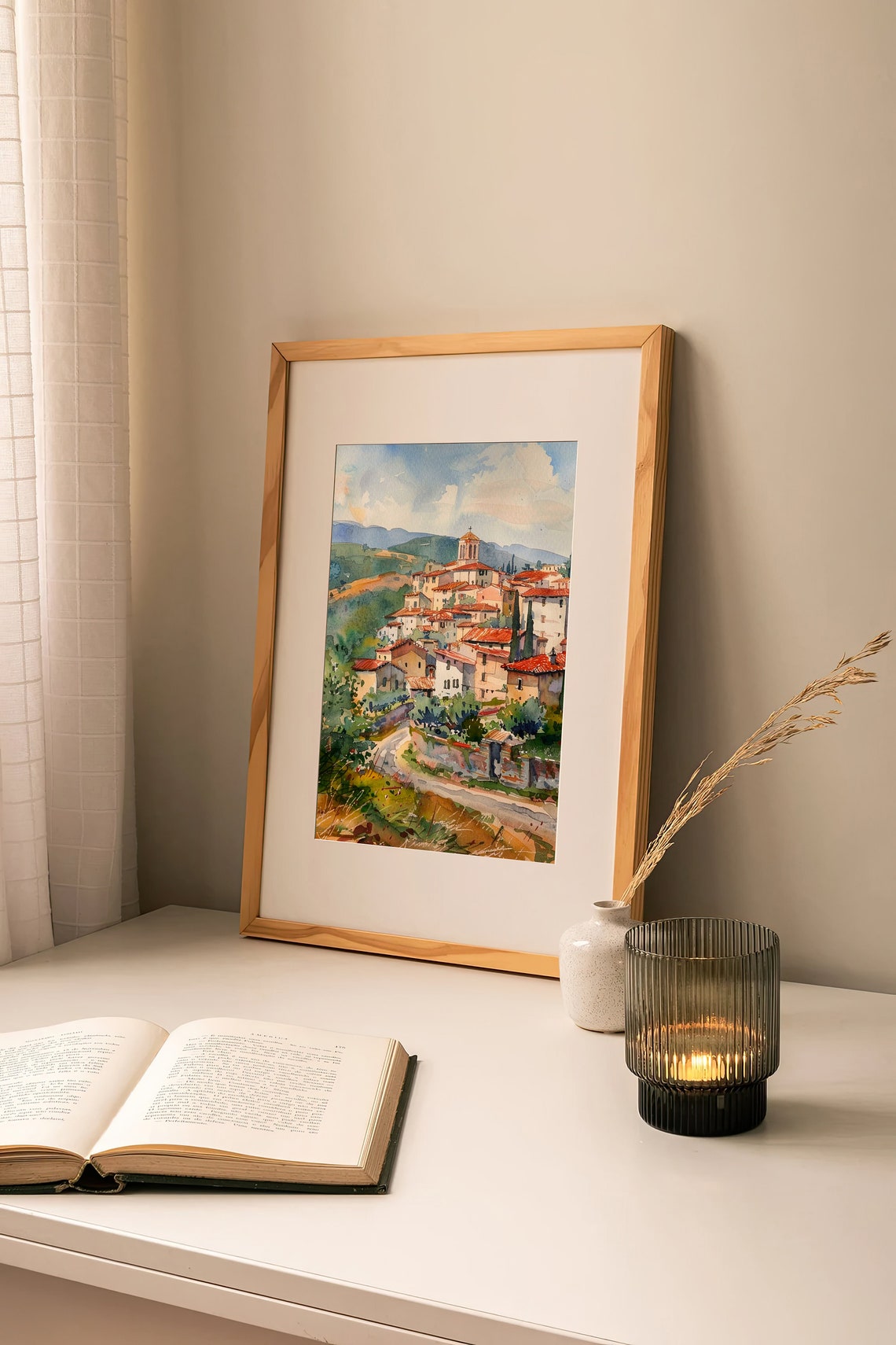 Tuscany Painting Vineyards Countryside Art Print Italian Landscape Watercolor Painting Travel Art Poster By Feelingprints - Image 5