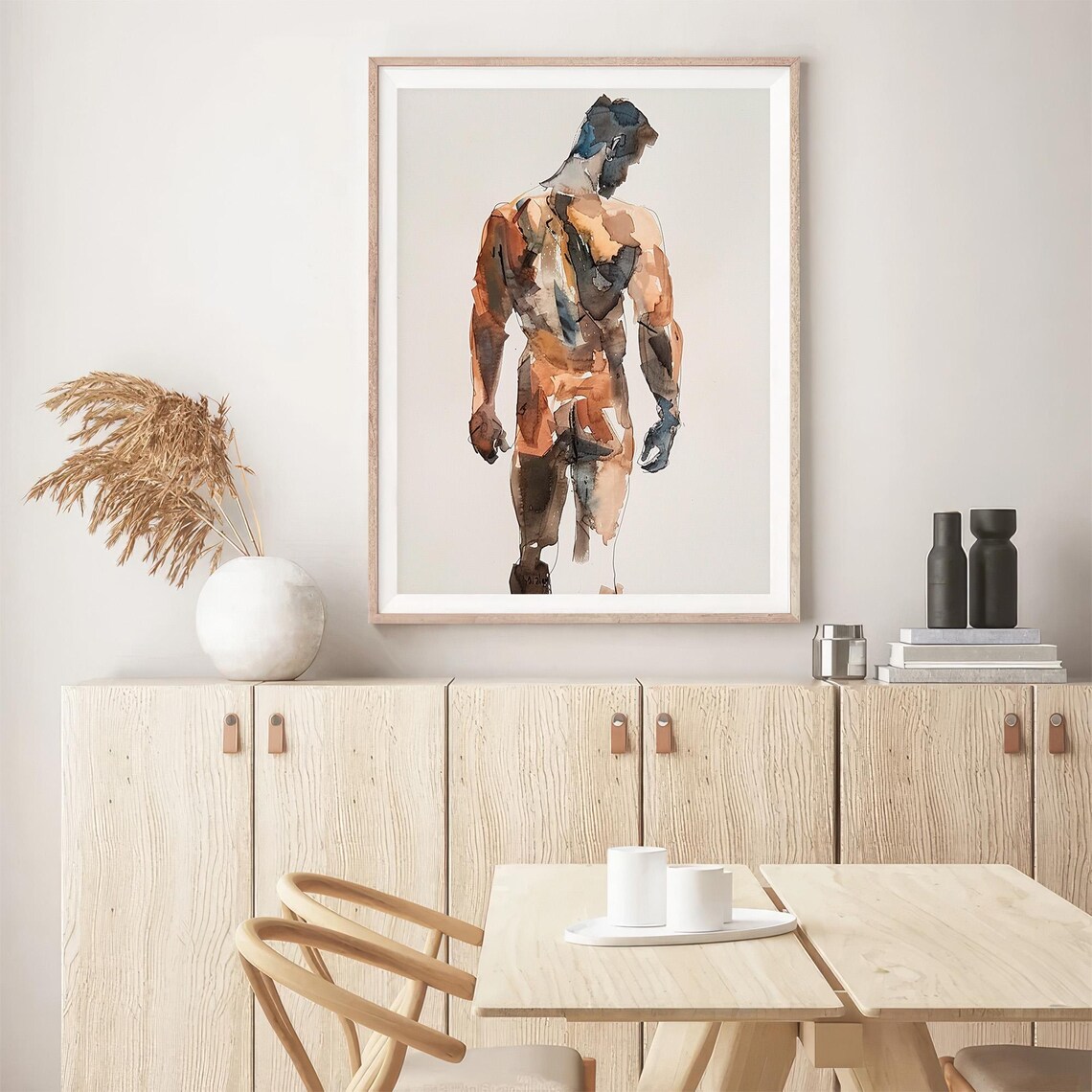 Gay Male Body Watercolor Art Print, Gifts for Him - Image 5