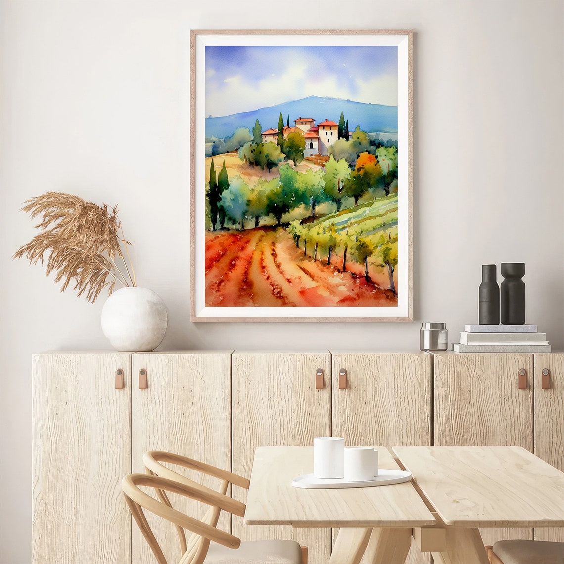 Val Dorcia Watercolor Art Print Tuscany Landscape Painting Italy Countryside Wall Art Italian Travel Gifts By Feelingprints - Image 5