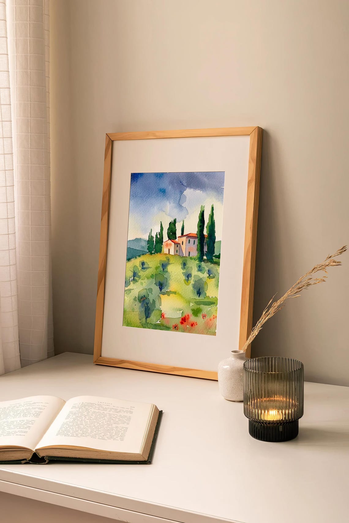 Tuscany Watercolor Painting Italian House Watercolor Art Print Italy Wall Art Print Gifts By Feelingprints - Image 2