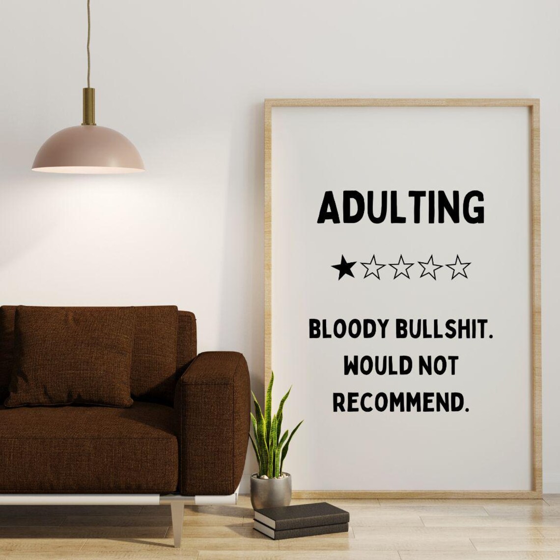 Adulting Bloody Bullshit Would Not Recommend One Star Review Poster - Image 3