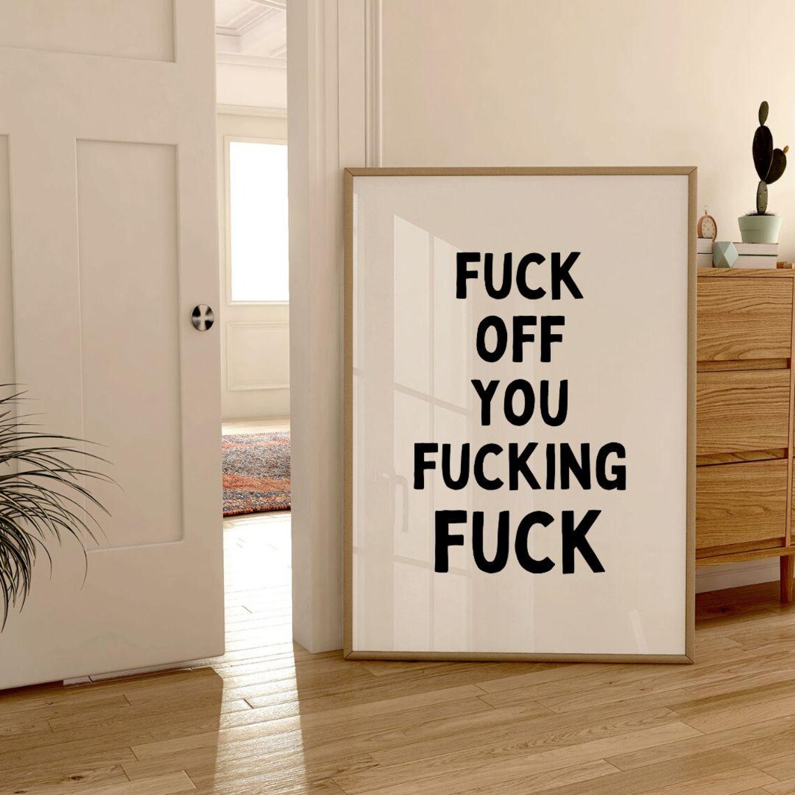 Fuck Off You Fucking Fuck Explicit Sarcastic Quote Wall Poster - Image 2