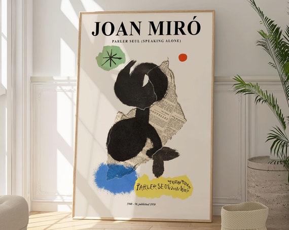 Joan Miro Speaking Alone Abstract Art Print Modern Wall Poster Contemporary Poster 20 Century Artwork Popular Artist Gallery Art Gift