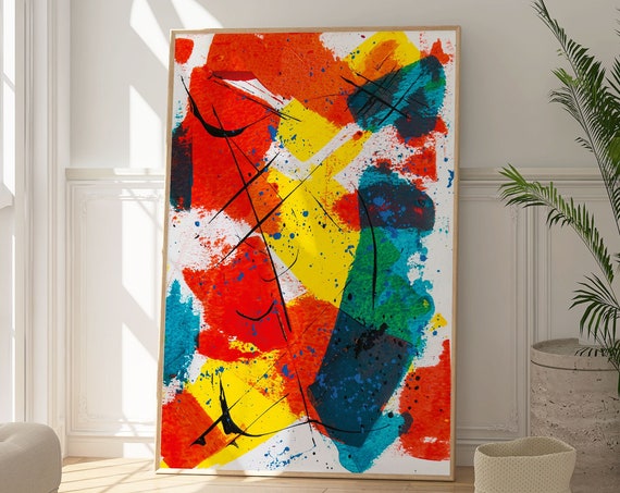 Kandinsky Abstract Painting Poster Colourful Geometric Art Print Famous Artist Work Modern Artwork Stylish Contemporary Decor Art Gift
