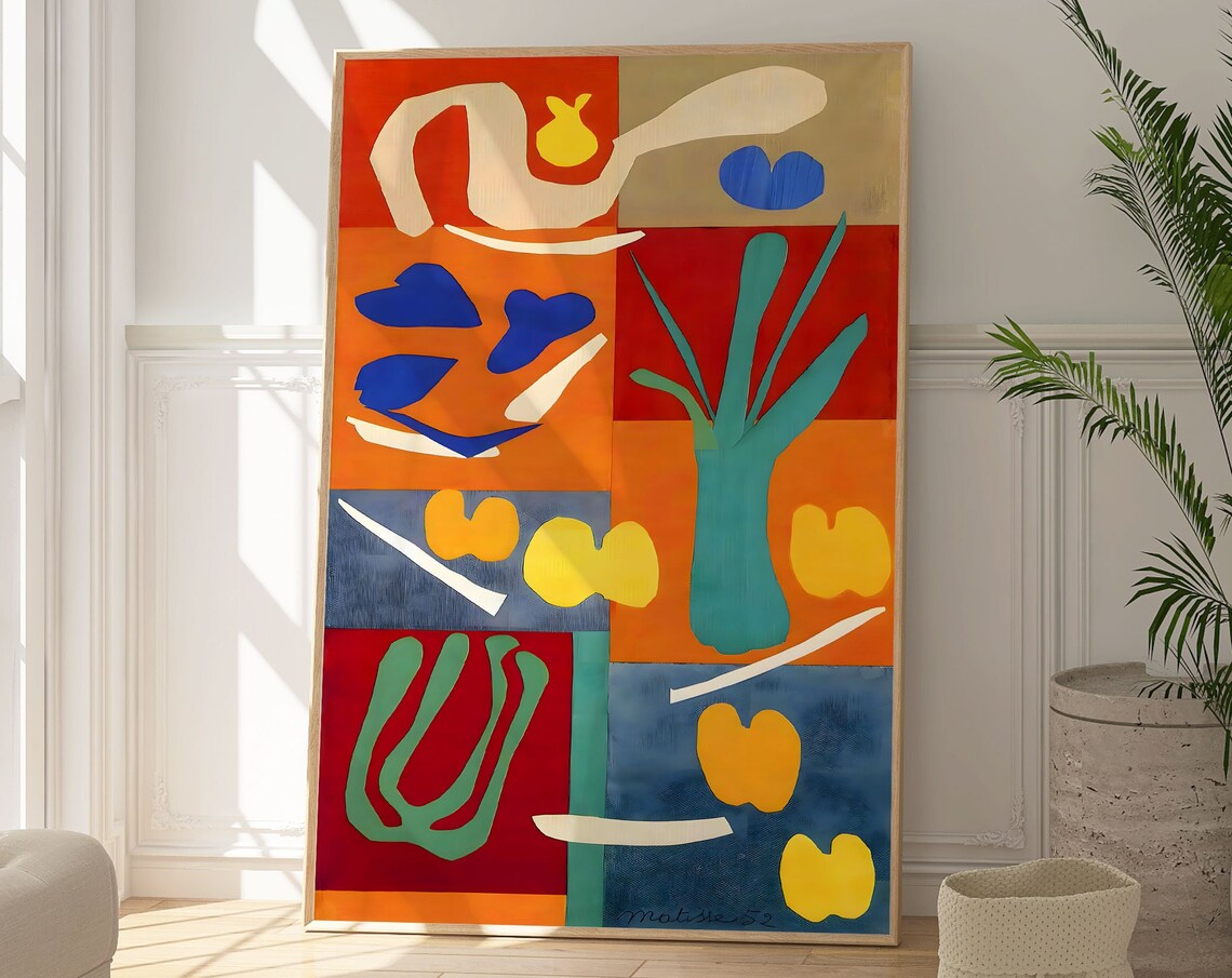 Matisse-Inspired Vegetables Abstract Art Print - Image 4