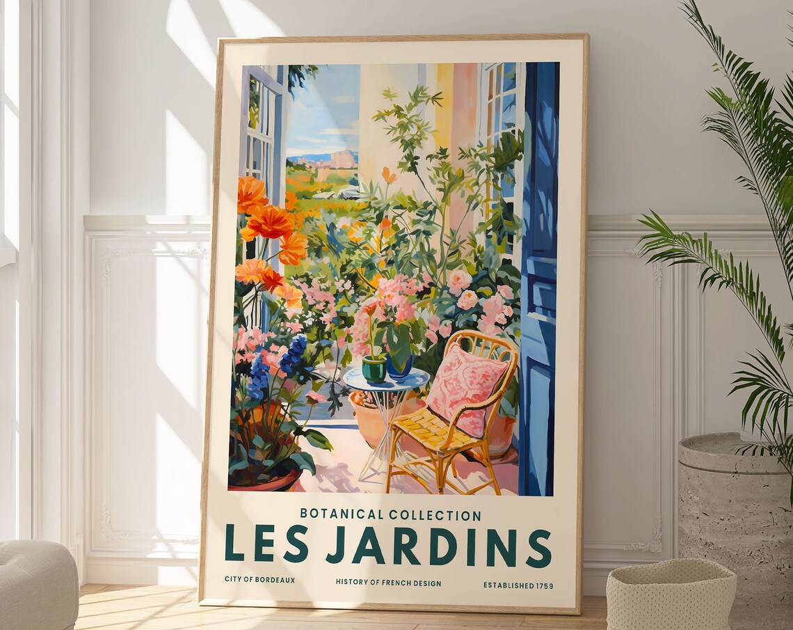 Les Jardin Botanical Interior Landscape Poster
