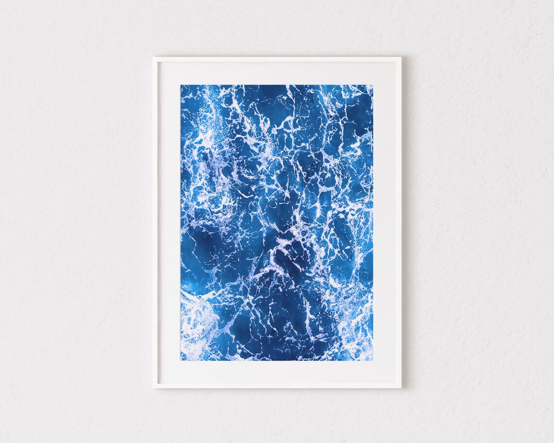 Ocean Nature Print, Modern Coastal Beach Poster - Image 4
