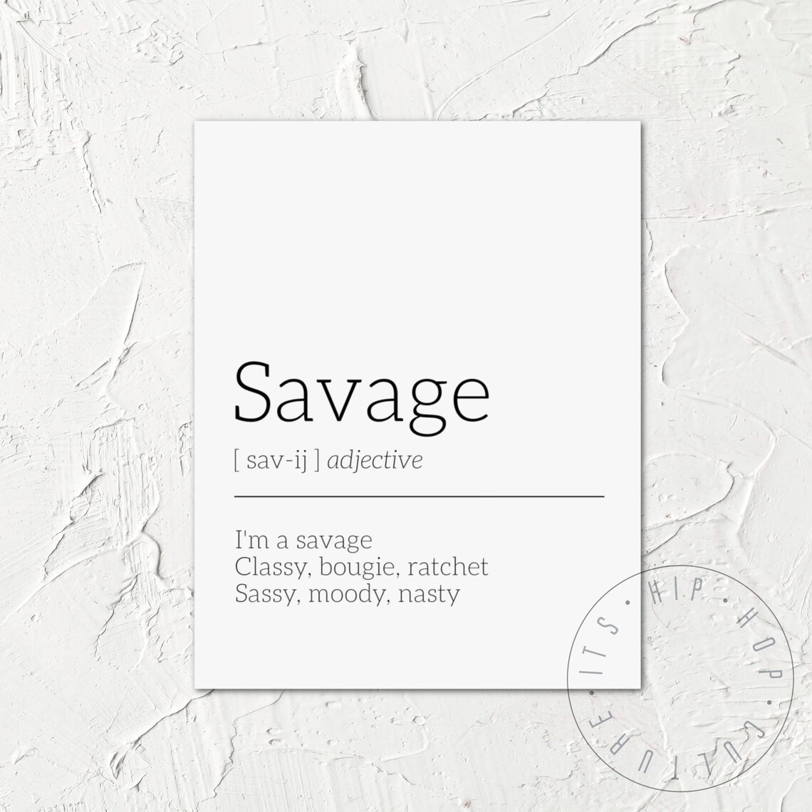 Savage Lyric Definition Megan Thee Stallion Funny Quote Poster - Image 6