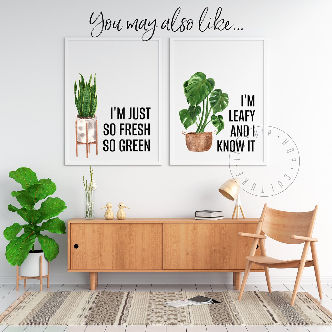 Pot It Like It's Hot Snoop Dogg Aloe Watercolor Plant Pun Poster - Image 3