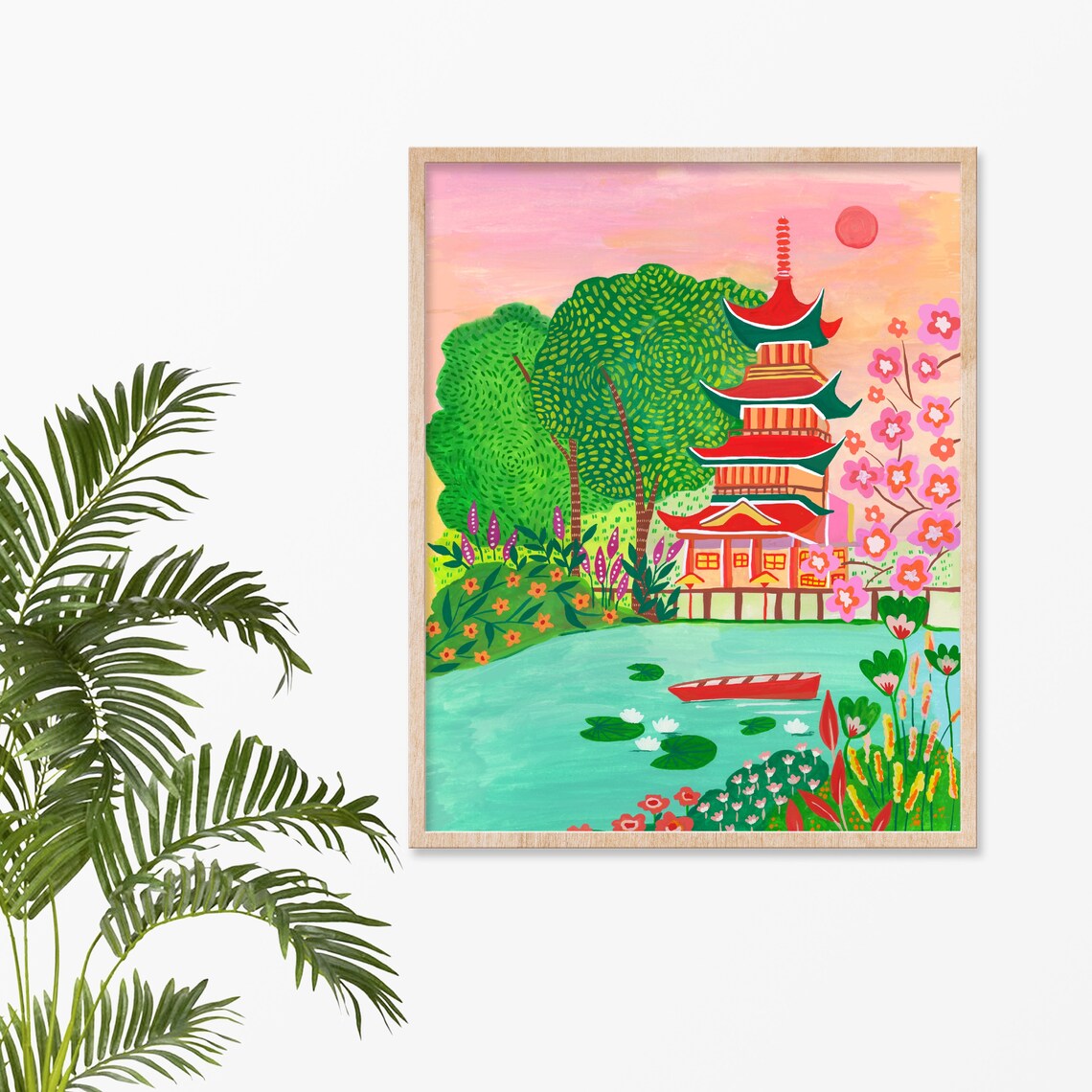 Tokyo Japanese Temple Travel Poster, Christmas Gift - Image 2