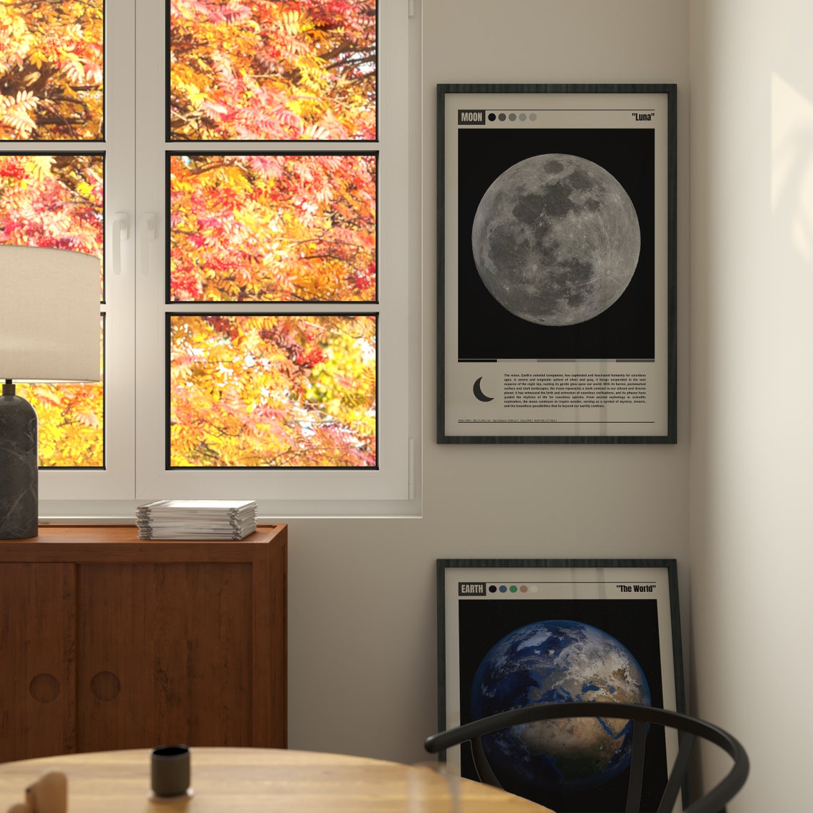 Moon Luna Cratered Full Moon Photography Minimalist Space Poster - Image 2