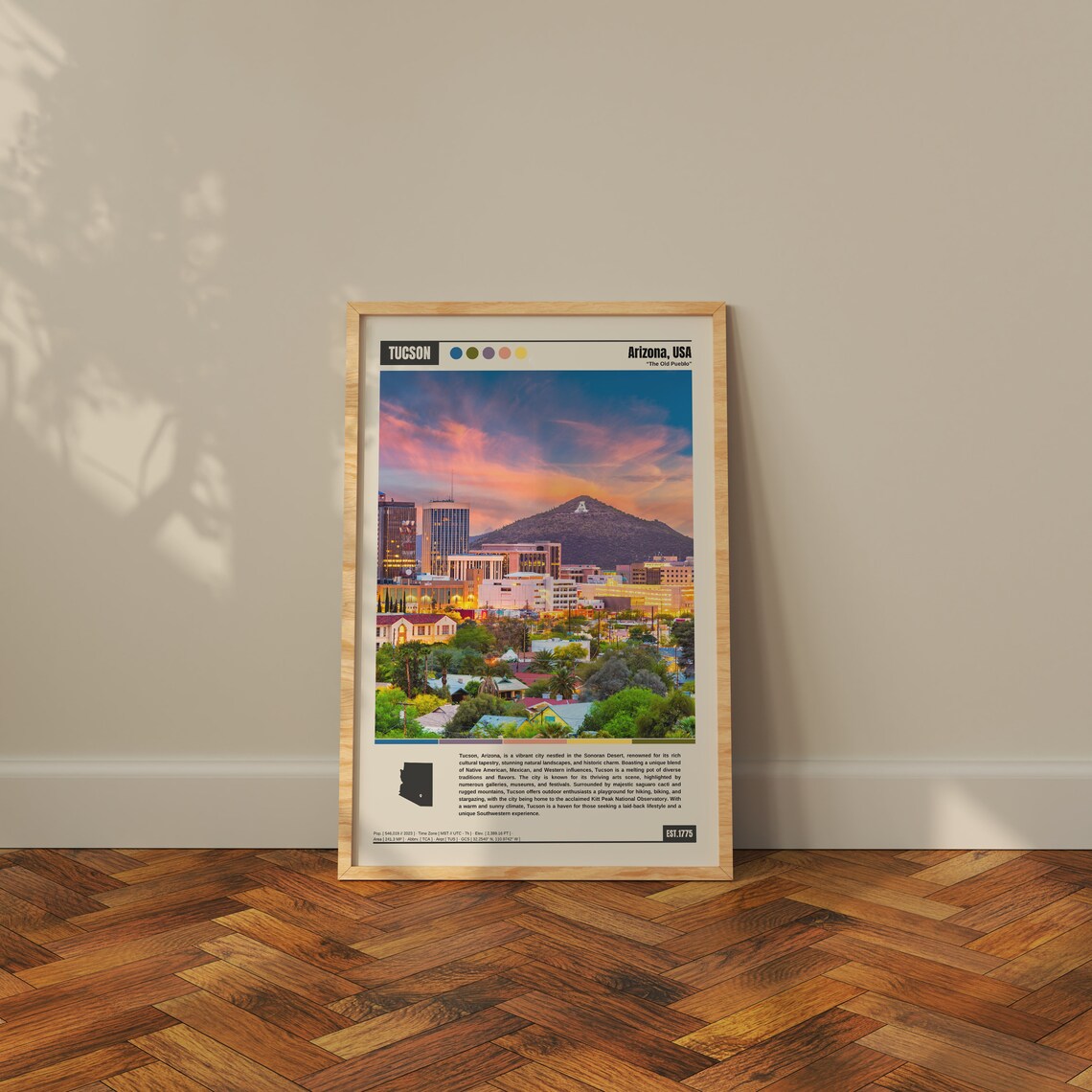 Tucson Arizona Travel Poster, Southwest Decor - Image 3